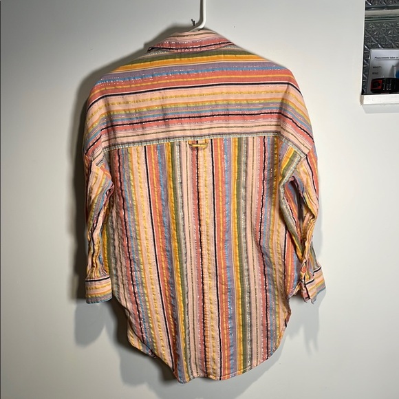 Pilcro Multicolor Striped Button Down Shirt - Picture 8 of 10